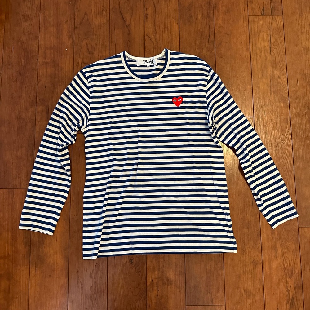 Comme des Garcons PLAY men’s stripe shirt